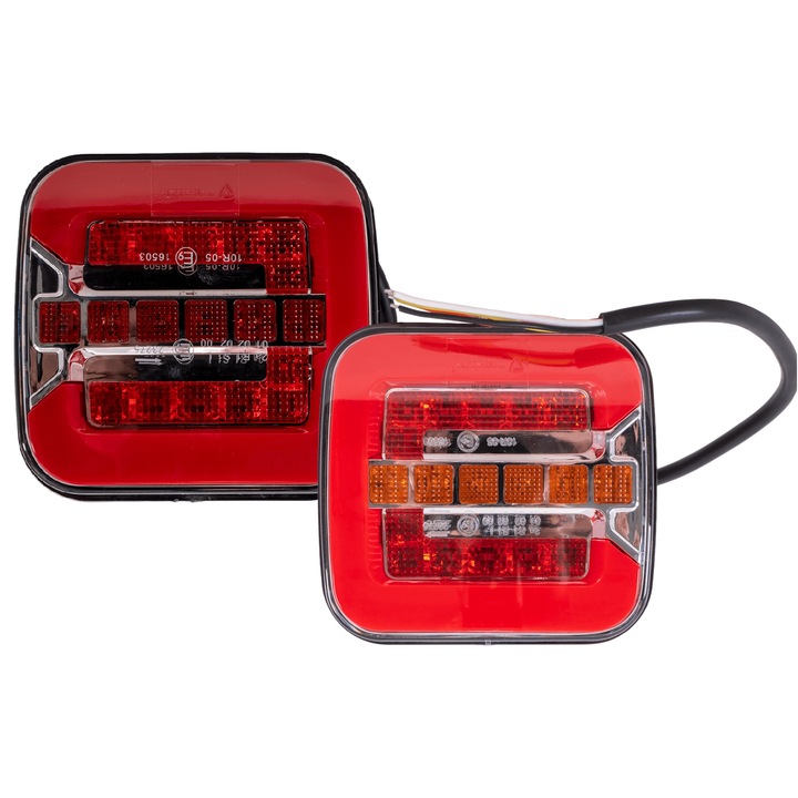 Lampa spate LED, TT Technology, 108x102mm, 12-24V, set complet, design compact