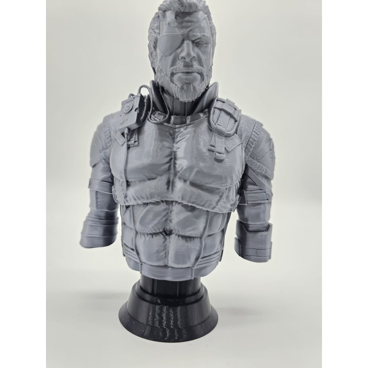 Bust Figura Solid Snake / Big Boss – Metal Gear Solid 18 cm – figurina imprimata 3D, Colectie MGS
