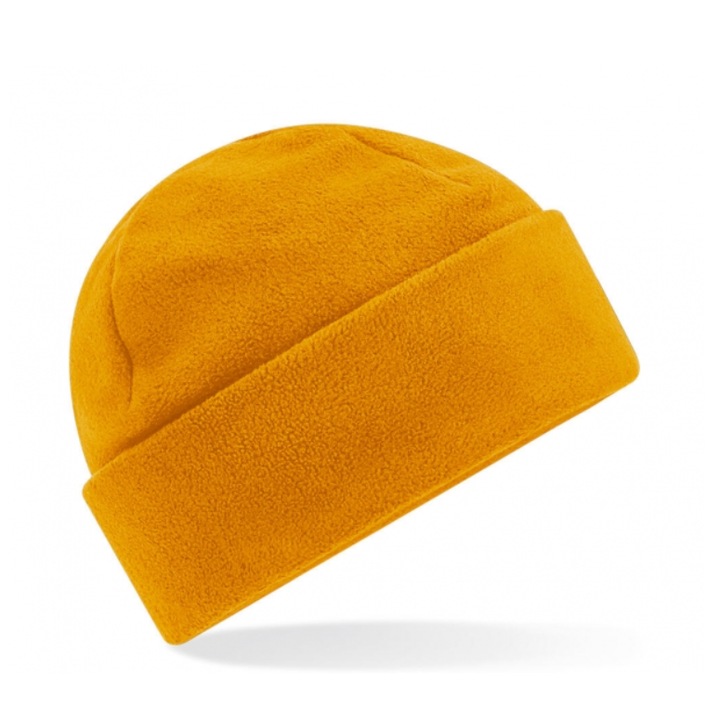 Caciula Fleece, RONIC, galben, marime universala, unisex, poliester reciclat, antiscamosare