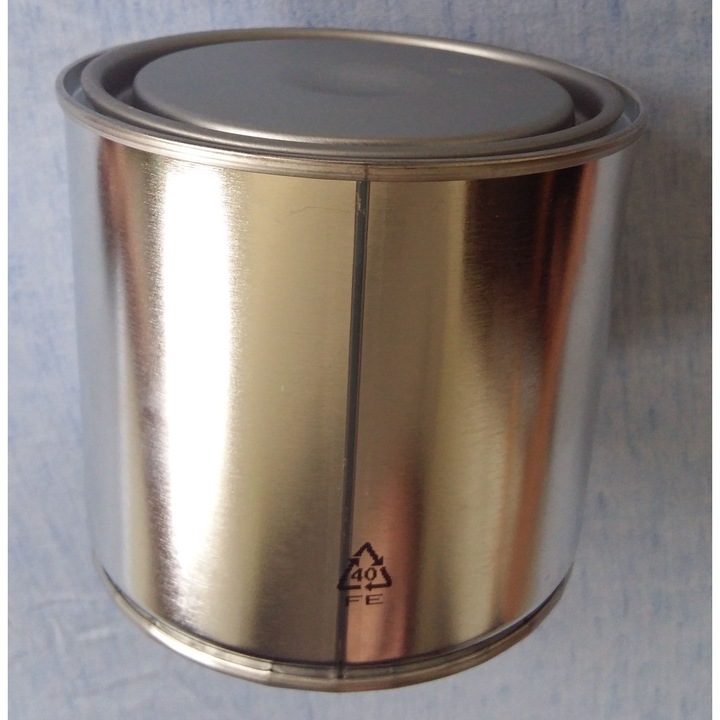 Cutie metalică cu capac, 0.350 litri, 99x82mm, 64g