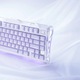 Механична клавиатура GravaStar Mercury K1 Special Edition, безжична, 75%, RGB подсветка, лавандулово лилаво