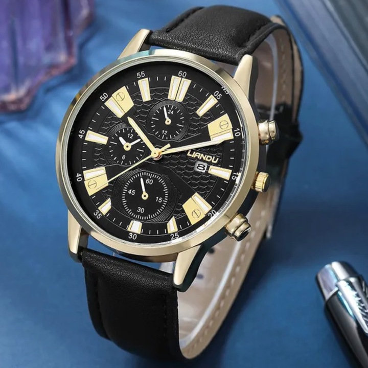 Ceas LU-33667 - Negru / Aurie