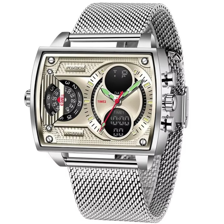 Ceas FOXBOX RE-34953 - Argintiu