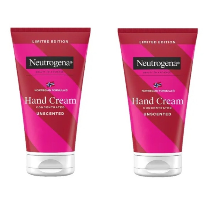 Set 2 x Crema de maini Neutrogena fara parfum, 75 ml, unisex, pentru piele normala