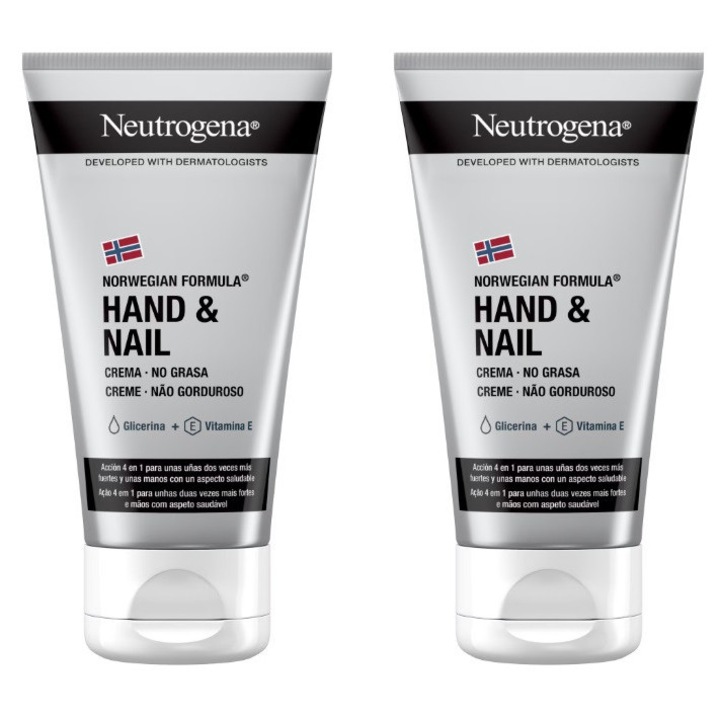 Set 2 x Crema de maini si unghii Neutrogena, Formula Norvegiana, 75 ml