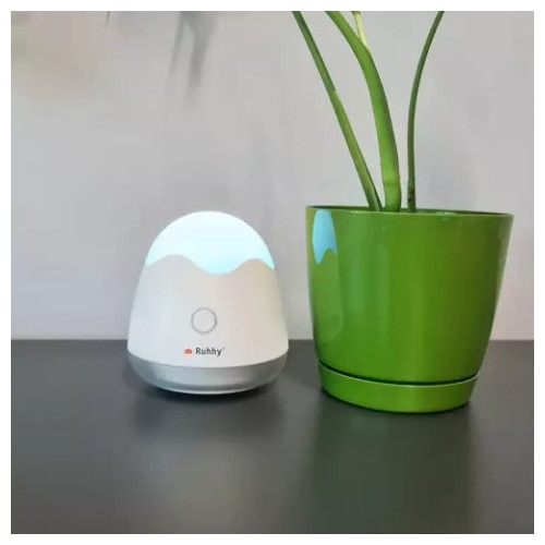 Aparat de curățat scame și lampă de veghe Ruhhy, 2in1, 6 lame, USB Type-C, Alb, 9x8.5cm