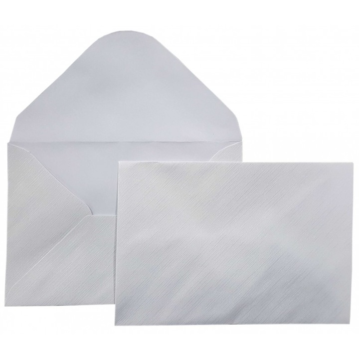 Plicuri C6L, CNX, alb metalizat, set 10 buc, 11x16cm