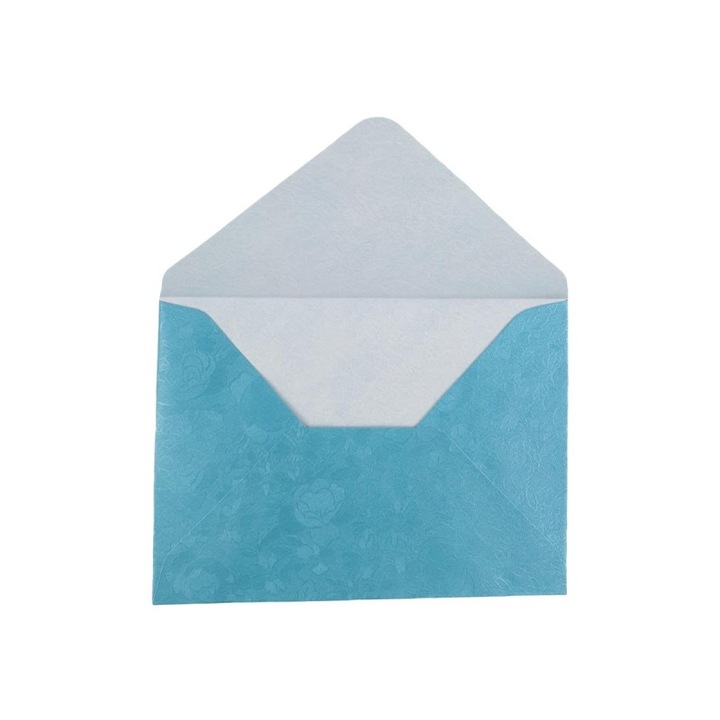 Plic CNX set 10 buc, 13x18cm, bleu met. cu model, hartie 120g