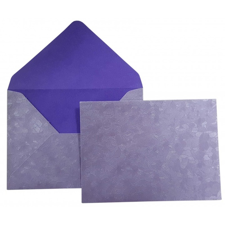 Plicuri CNX violet metalizat cu model, set de 10 bucati, 13x18cm
