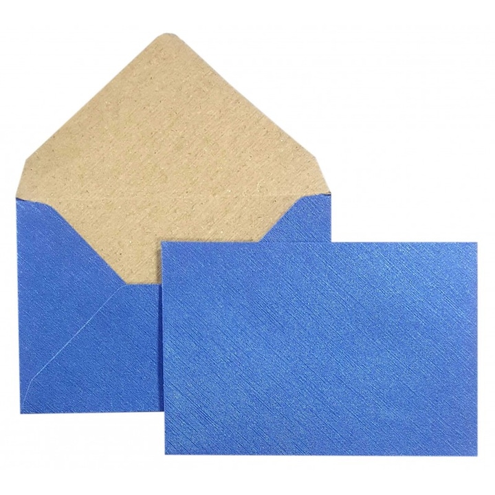 Plicuri C7L, CNX, set de 10 bucati, 120g, albastru metalizat, 7.5x11cm