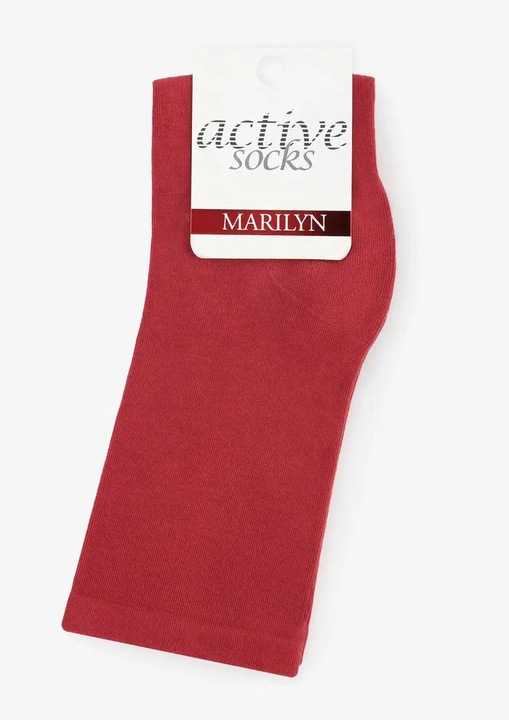 Sosete dama din bumbac clasice, FORTE 58, MARILYN, Rosu, 36-40