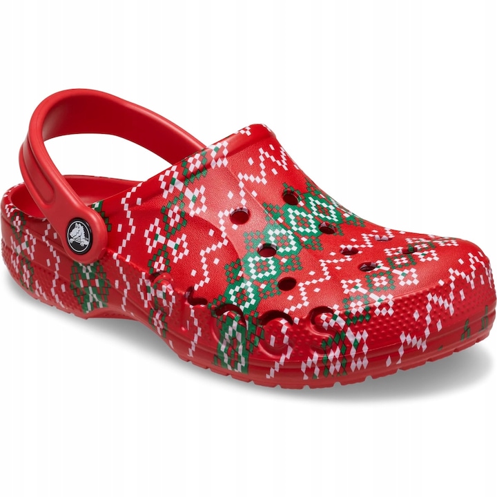 Crocs, мъжки, сабо, Baya Holiday Graphic Clog 211938, Червен
