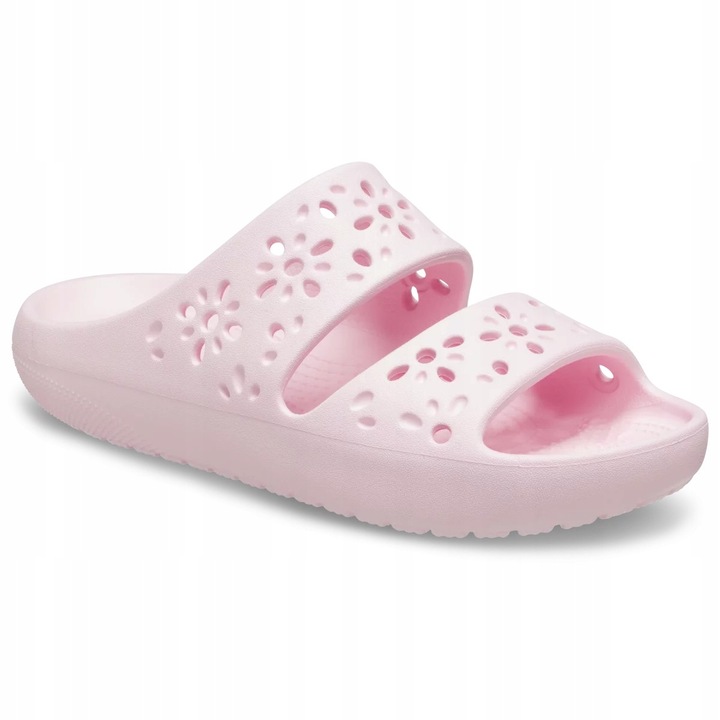 Crocs, Papuci cu model floral Classic, Roz, 36-37