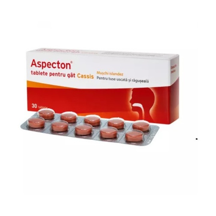 Aspecton tablete pentru gat, 30 tablete