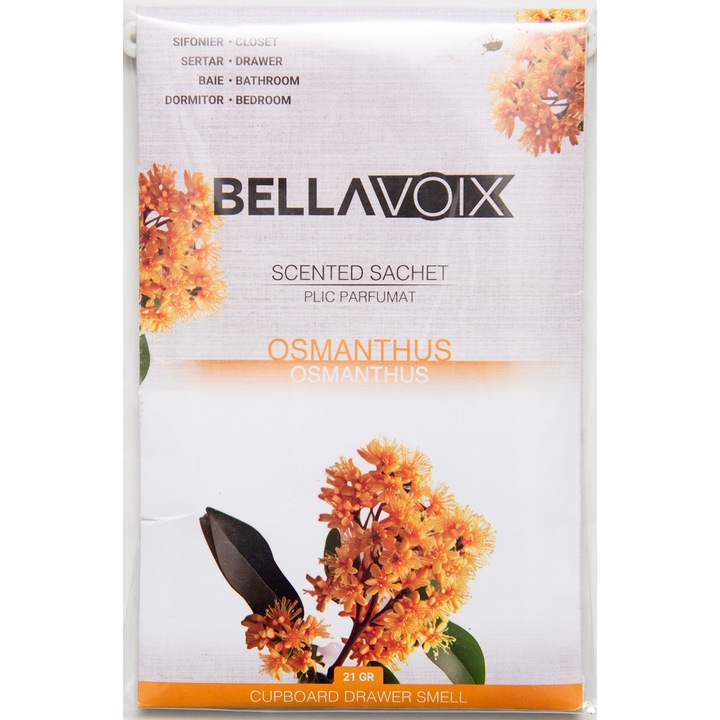 Plic parfumat Bellavoix pentru sifonier, sertar, baie, dormitor, Osmanthus, set de 1 bucata