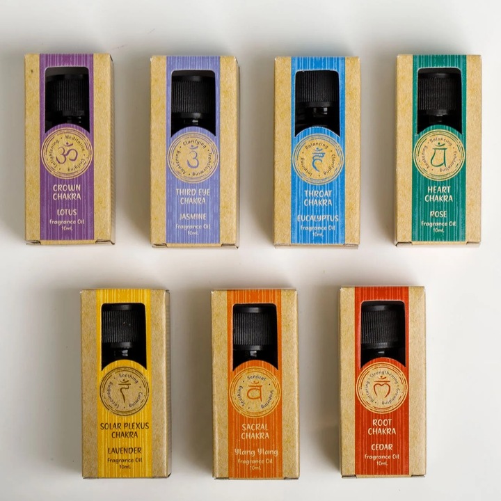 Chakra Illóolaj Készlet 10ml, 7 db, többszínű