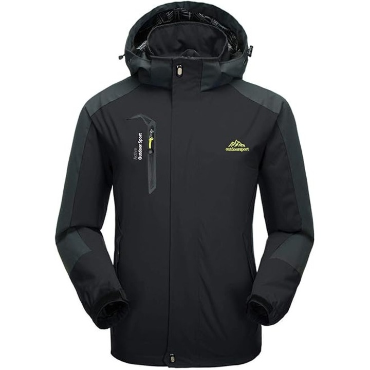 Geacă Softshell de Tranziție, Kefitevd, Impermeabilă, Respirabilă, Neagră, M