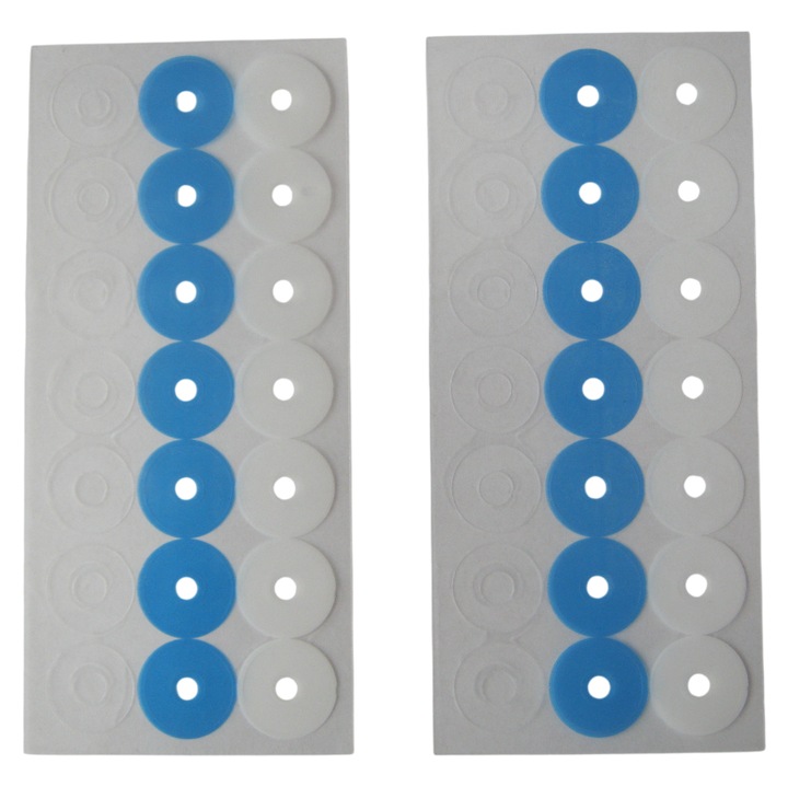 Set 2 pachete inele autoadezive pentru intarirea gaurilor foilor, United Office, PVC, multicolor