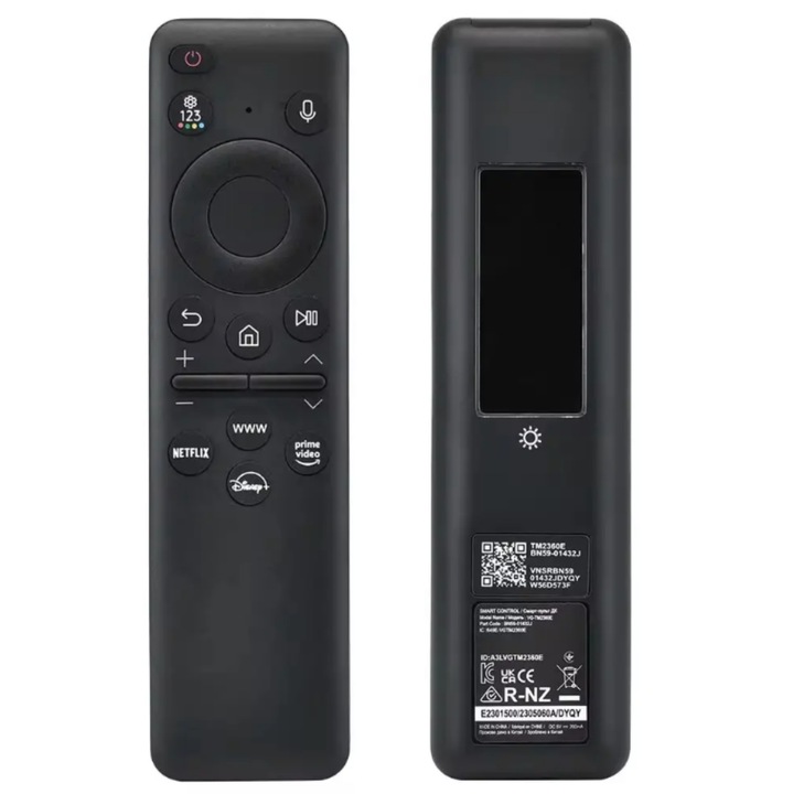 Telecomanda de inlocuire pentru Samsung Smart TV BN59-01432J cu panou solar USB-C