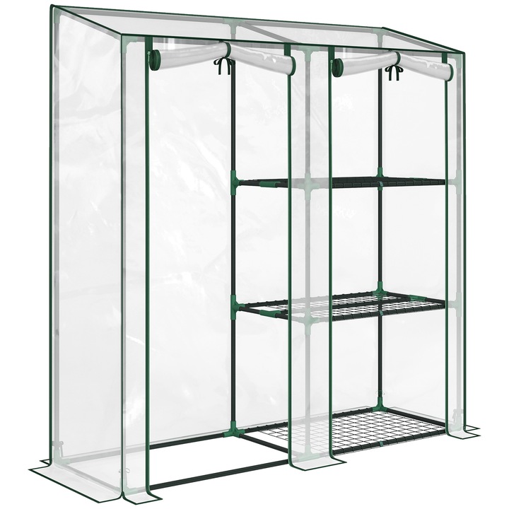 Sera, Outsunny, Otel, Plastic,143 cm x 45 cm x 151 cm, Transparenta