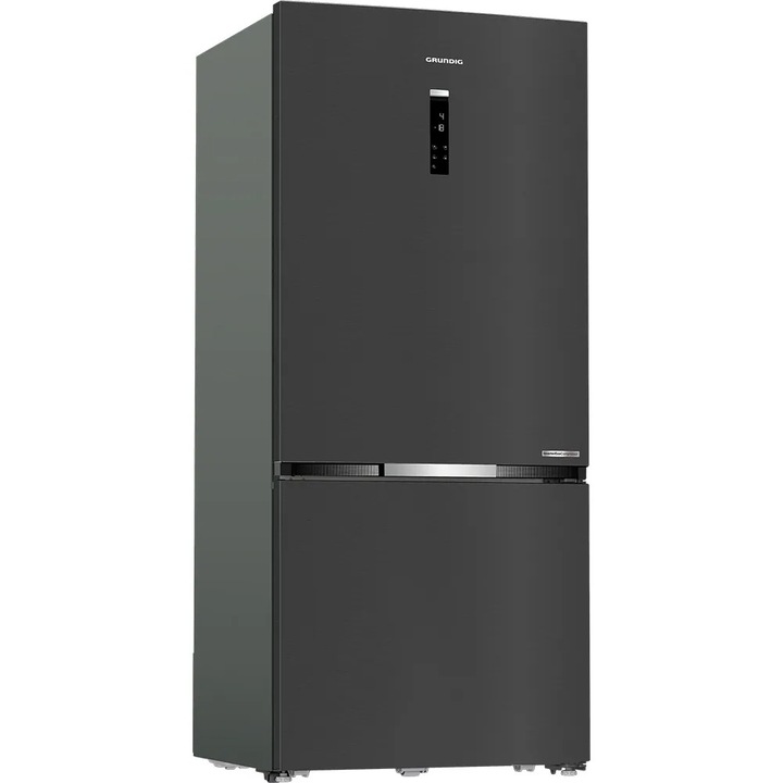 Combina frigorifica GRUNDIG GKPN6893FXD, No Frost, 615 l, H 193 cm, Clasa D, dark inox