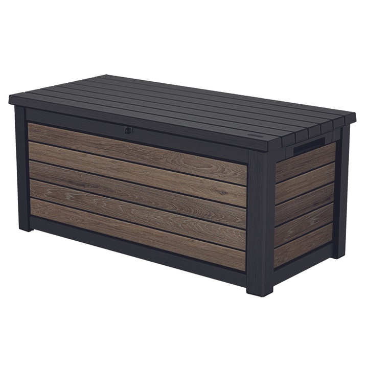 Keter Deco Deck Box 261893 kerti tárolóláda, 630 l, 155x72x69.5 cm, Diófa