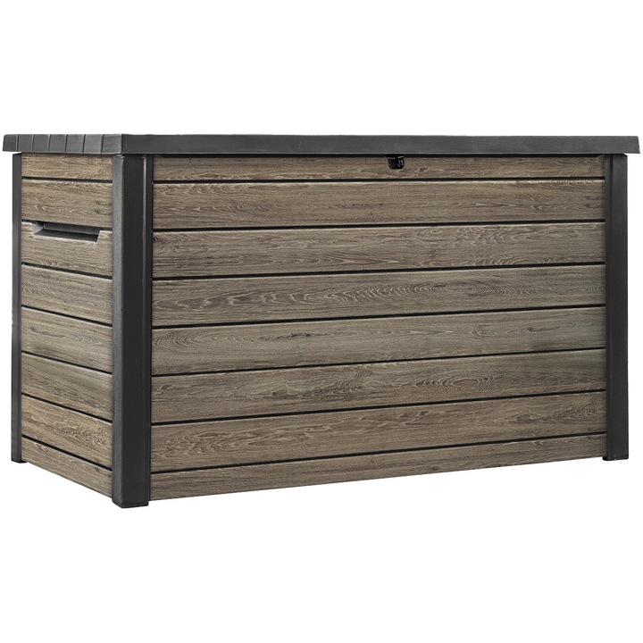 Keter Deco Deck Box 261796 kerti tárolóláda, 870 l, 147x83x86 cm, Kőrisfa