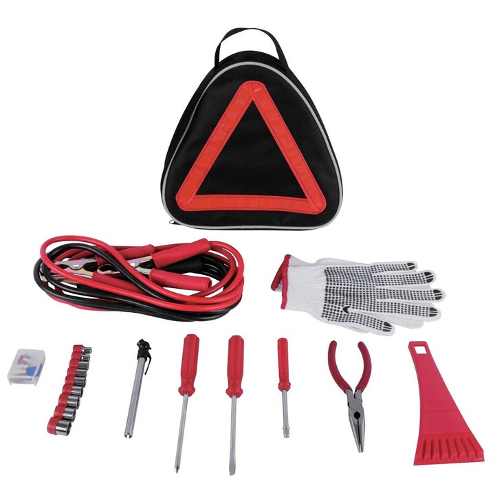 Kit de Urgenta Auto – Set de Siguranta cu 26 de Accesorii