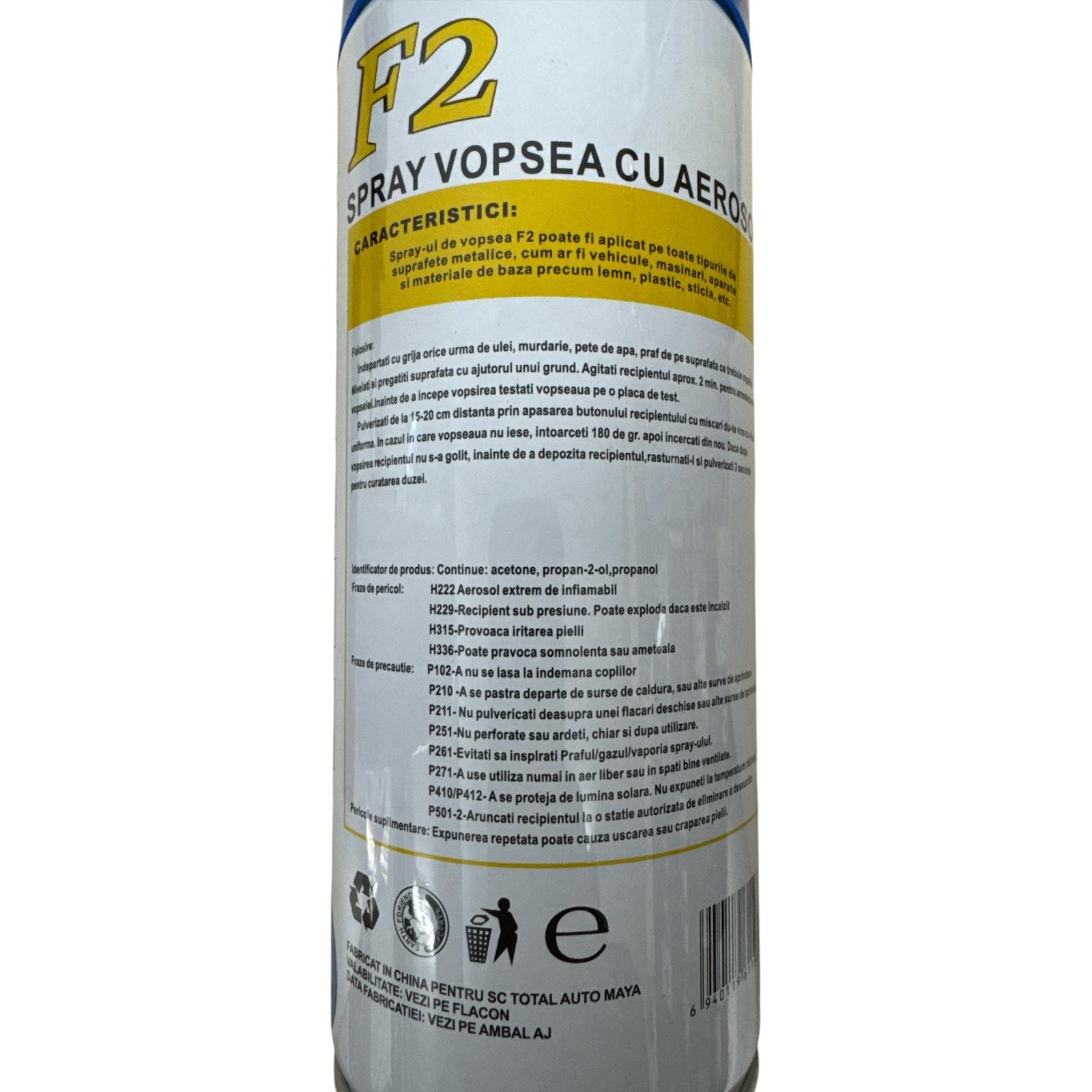 F2 Spray Box F2 Több felületre használható spray festék 450 ml zománcra, kerámiára ...