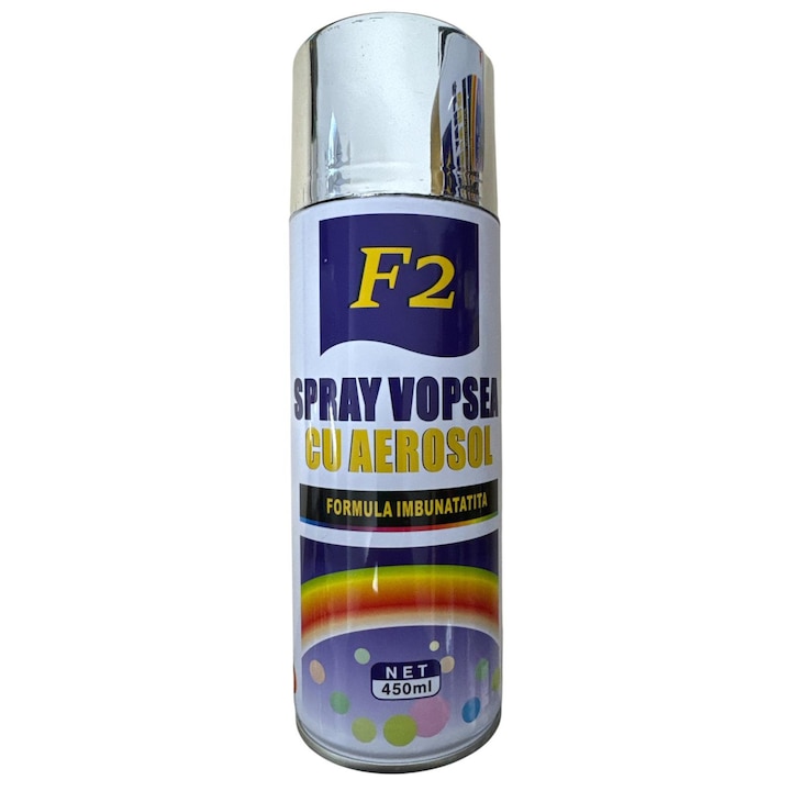 F2 Spray Box Spray Vopsea Multiple Suprafete F2 450 ml pentru email, ceramica, metal ...