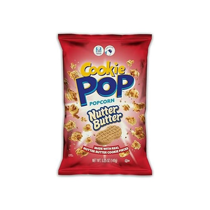 Popcorn JIF cu glazură de unt de arahide și biscuiți, 149g
