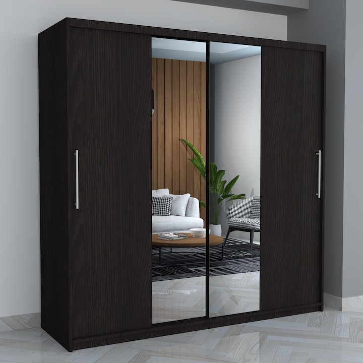 Dresing Smart Wenge 200x200x60 cu Usi Glisante