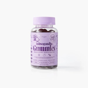 Jeleuri Myga Ashwagandha cu Vitamina D, 60 bucăți, aromă de zmeură, vegan, fără gluten