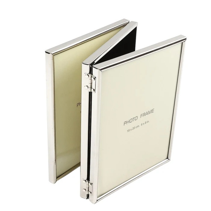Rama foto, dreptunghiulara, 20 x 15, argintiu, metal