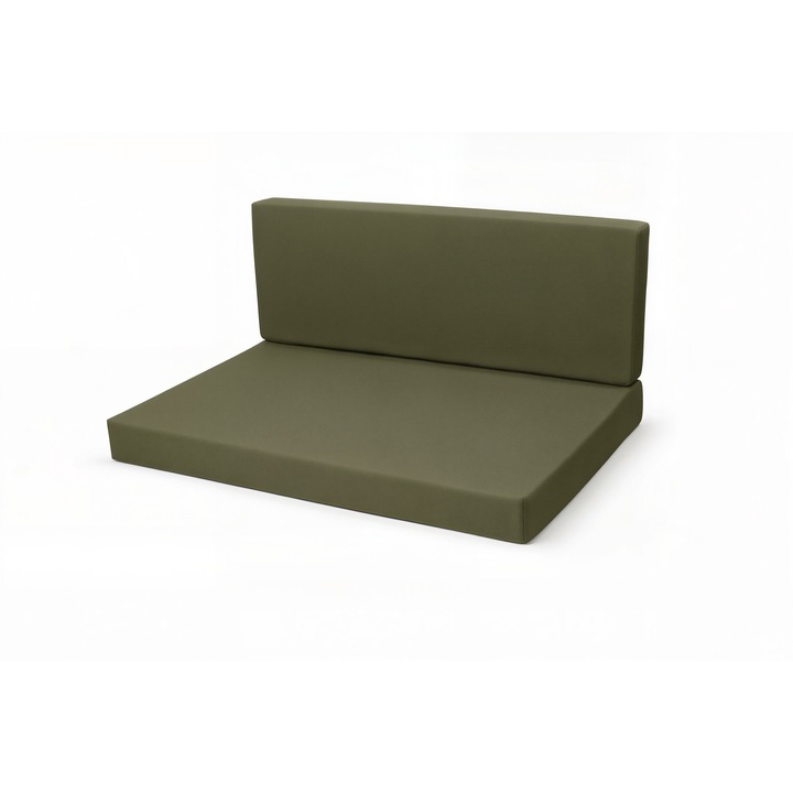 Set de 2 perne pentru paleti, Setgarden, sezut 120x50cm, spatar 120x40cm, Verde