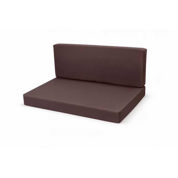 Set de 2 perne pentru mobilier din paleti, Setgarden, Maron, sezut 120x50cm, spatar 120x40cm