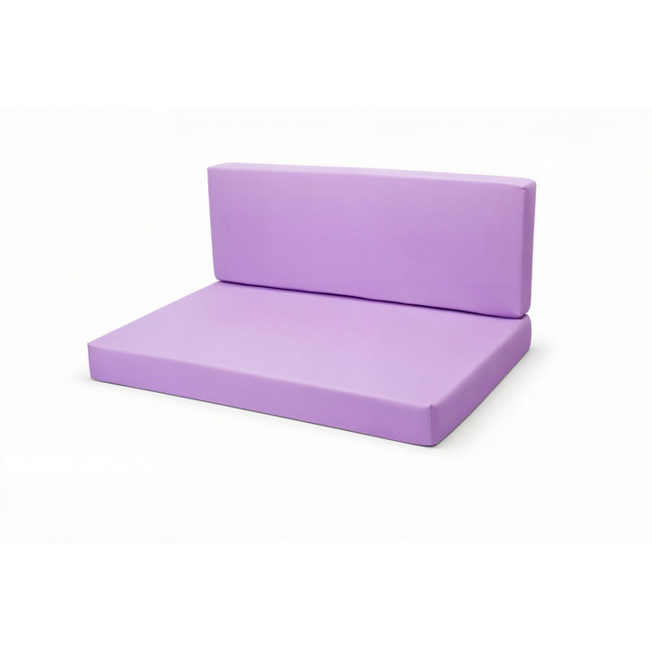 Set de 2 perne pentru paleti, Setgarden, violet deschis, sezut 120x50cm, spatar 120x40cm