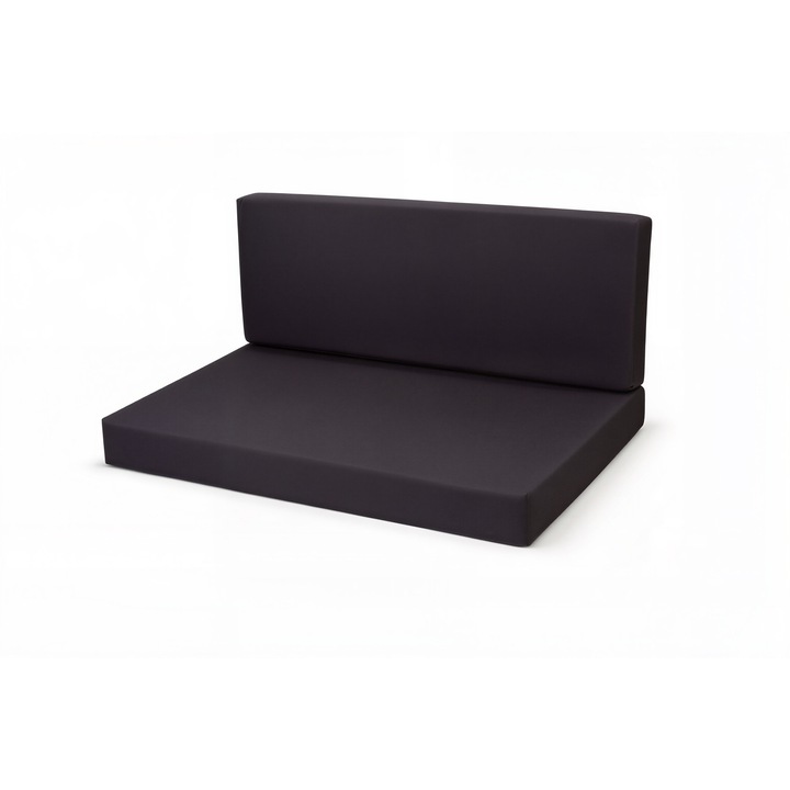 Set de 2 perne pentru mobilier din paleti, Setgarden, sezut 120x50cm, spatar 120x40cm, Negru