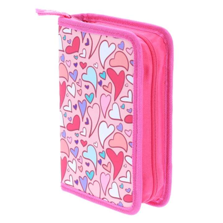 Felszerelt Pigna tolltartó 23 részes, 2 kihajtható résszel, tartós anyagból, többszínű