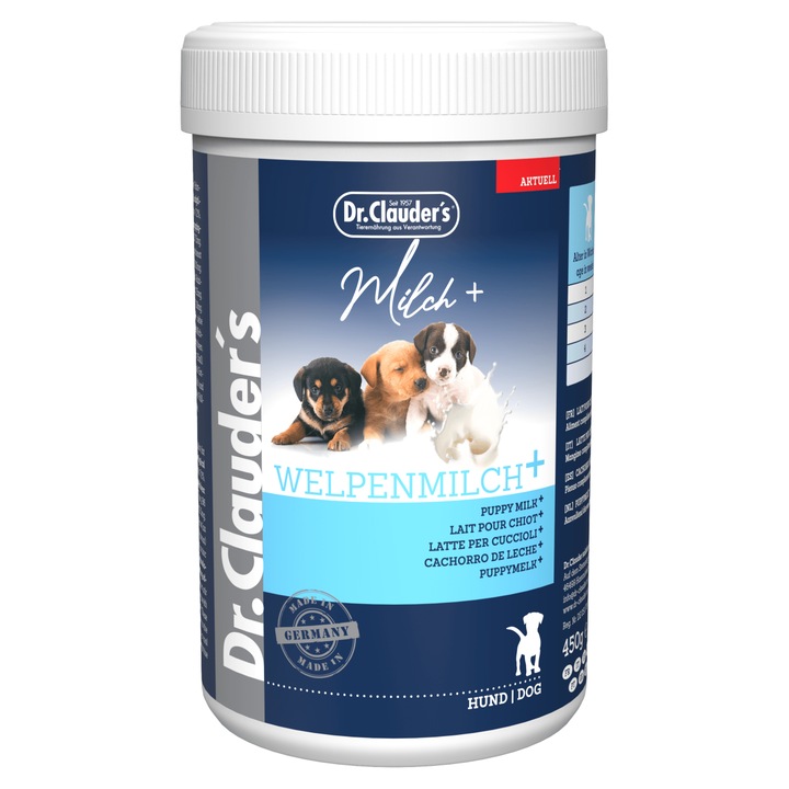 Laptele pentru cățeluși Dr. Clauder's Pro Life, 450g, uscat, pentru toate tările, omega-3, FOS