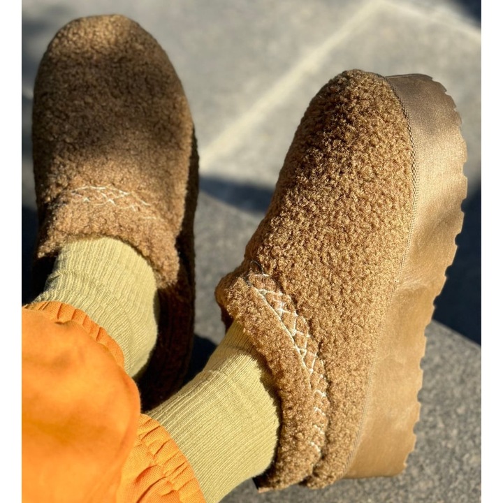 Papuci dama Meraba Khaki, Kaki, 38