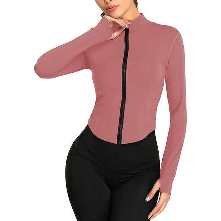 Bluza sport, XDSP, cu maneca lunga, roz, XL