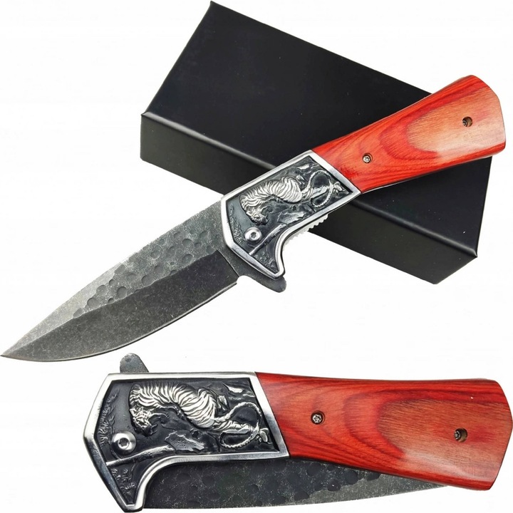 Cutit pliabil IZMAEL A3244, otel inoxidabil, 22, 5cm, Negru/Maro