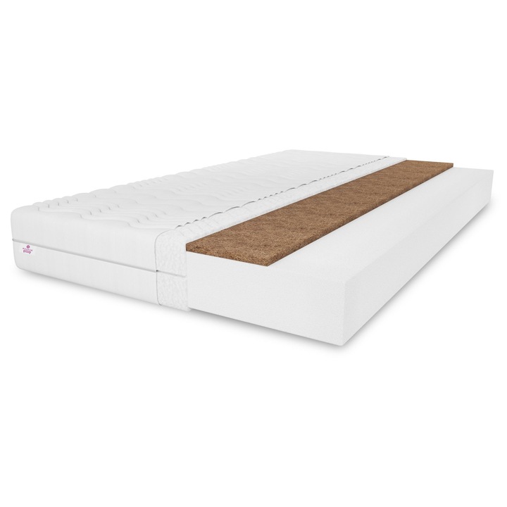 Матрак от кокосова пяна Kokos sylver 80X200 см, височина на матрака прибл. 11 см, степен на твърдост H3/H4, цвят: черен, високоеластична пяна с калъф