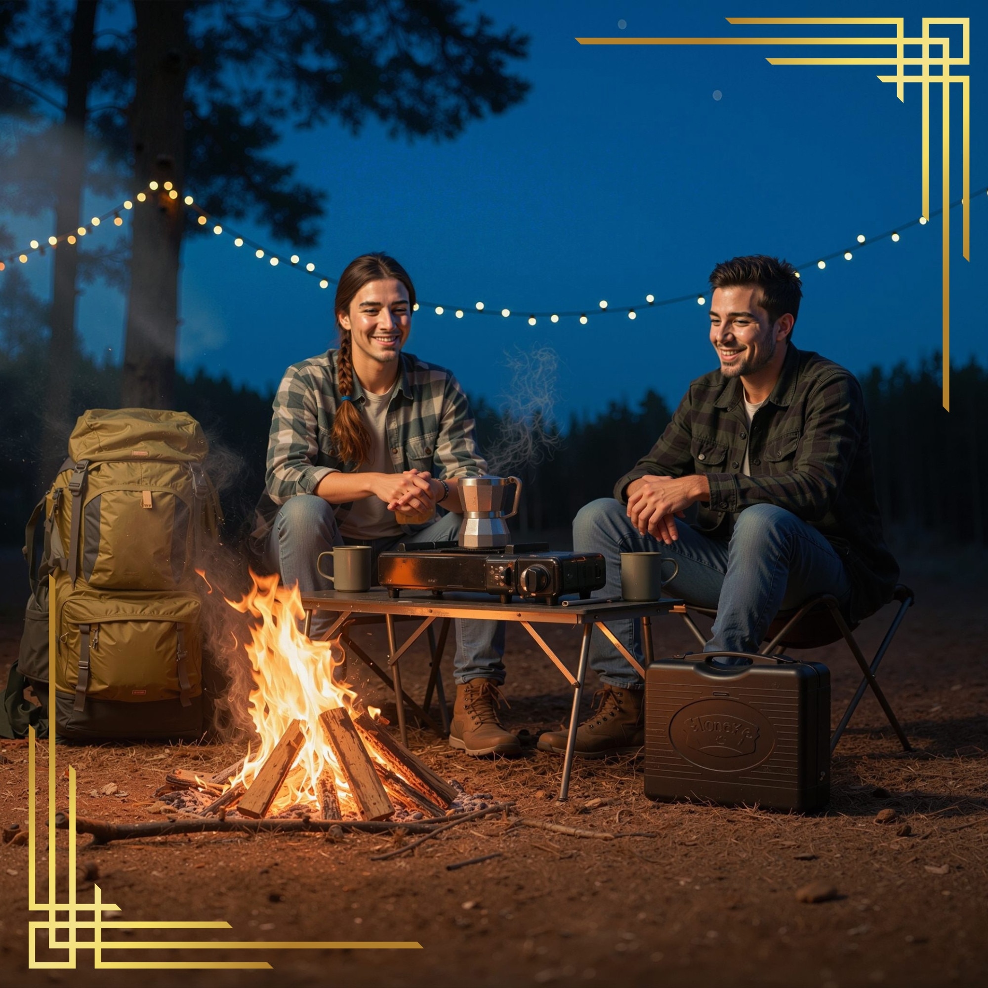 Aragaz Camping Portabil GALAXIA, dubla, Alimentare, Protectie