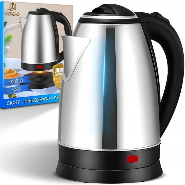 Fierbator electric fara fir 1, 8L 1500W otel inoxidabil fierbere rapida
