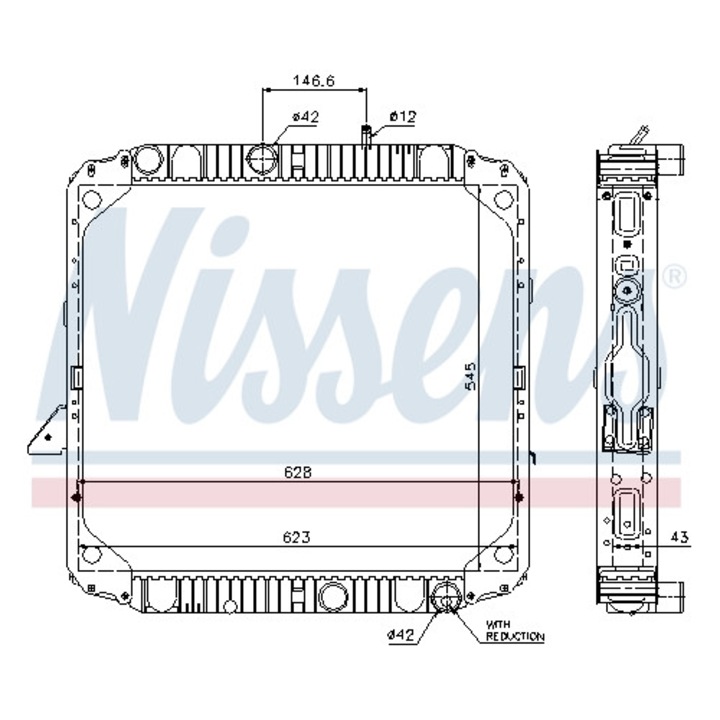 Hűtő, motorhűtés NISSENS 62563