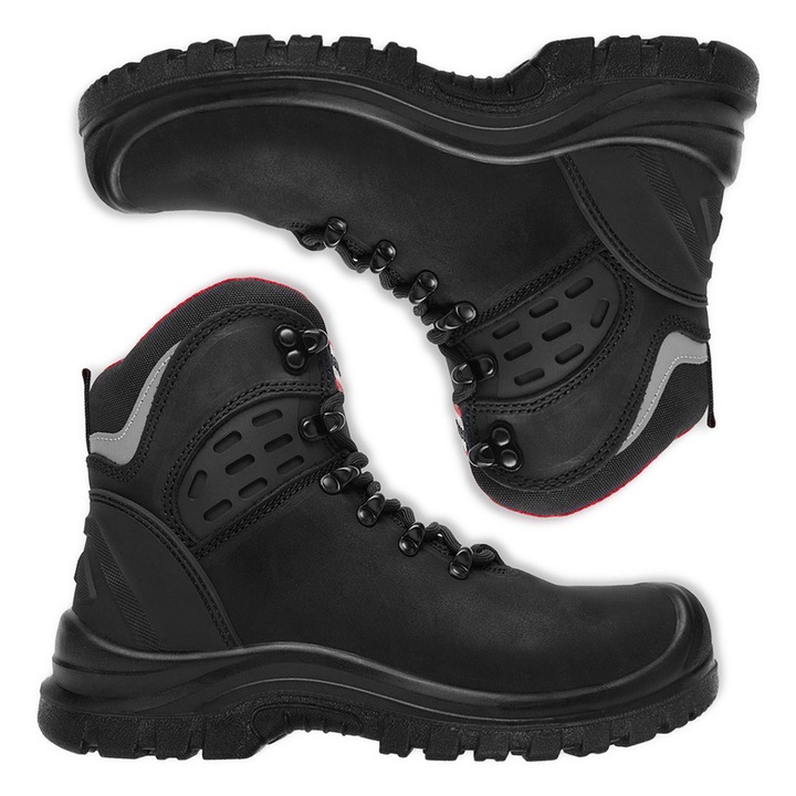 Incaltaminte protectia muncii, HUNTER, model HUNTER-SS-08 W, protectie compozita, negru, piele naturala, 39