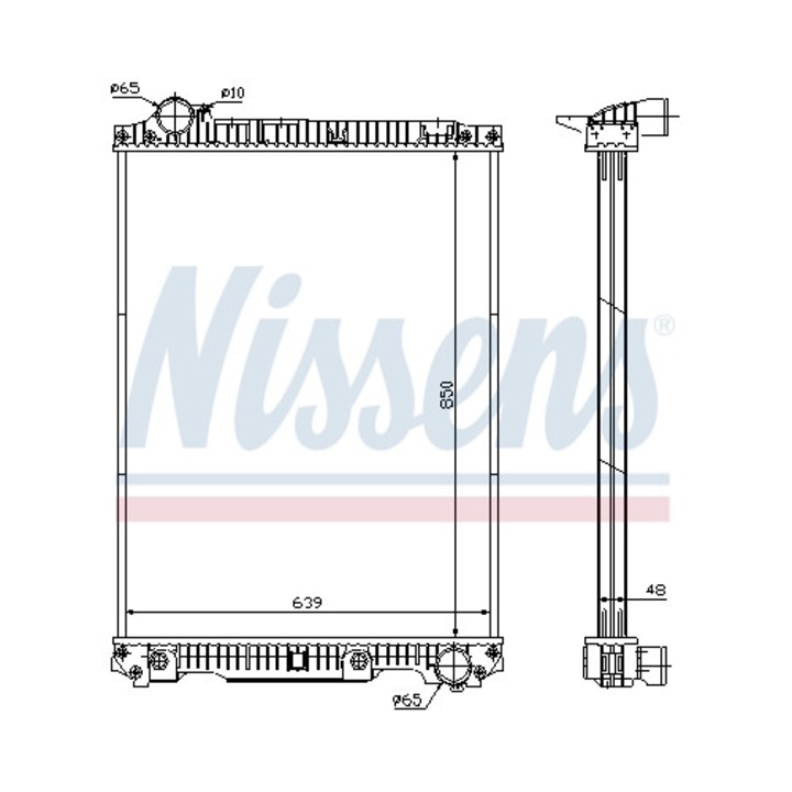 Hűtő, motorhűtés NISSENS 626570