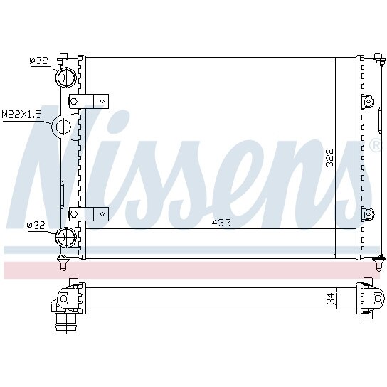 Радиатор, охлаждане на двигателя NISSENS 639981 - eMAG.bg